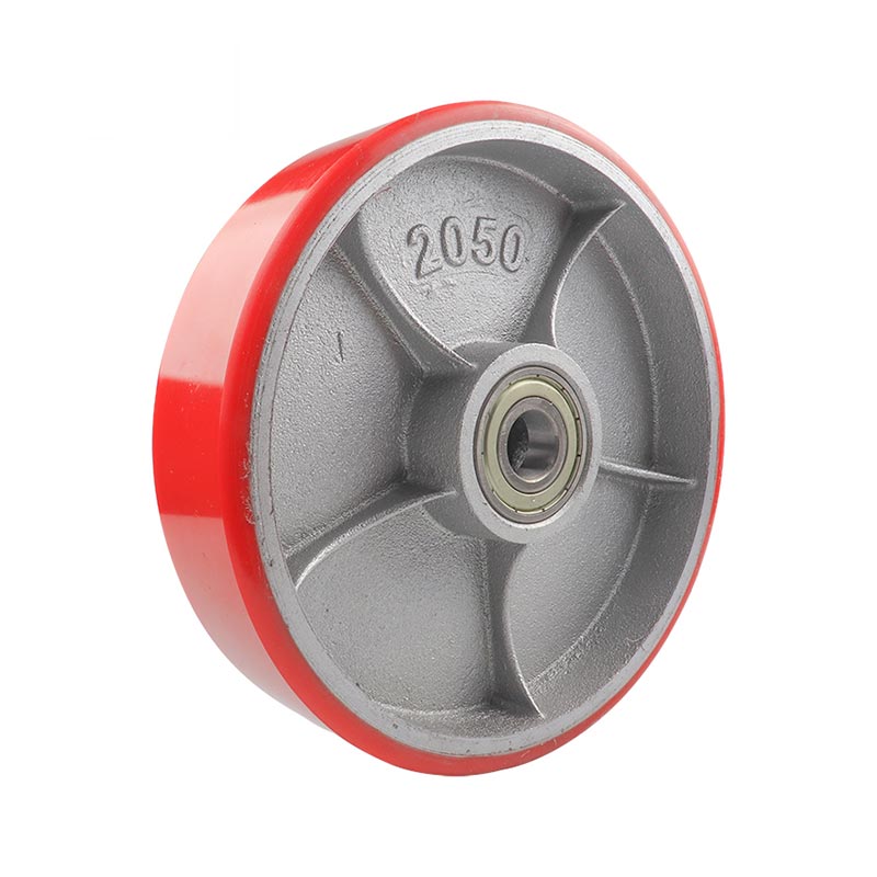 PU on Cast Iron Steer for Pallet Wheels